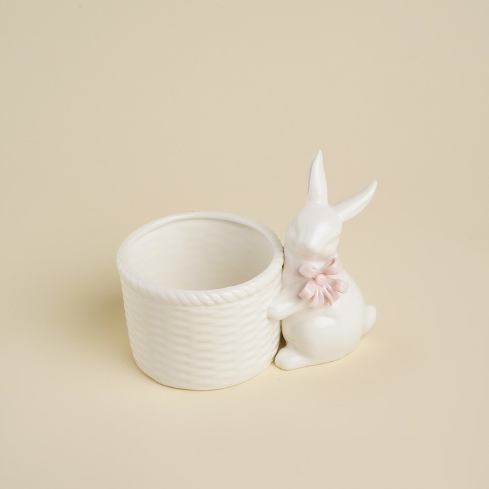 Конфетница SL Home &laquo;Лесные кролики&raquo;, 15&times;9&times;12,5 см, цвет белый