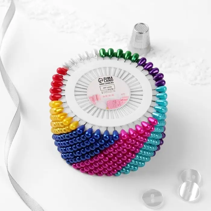 Булавки портновские &laquo;Капля&raquo;, 40 мм, 40 шт., МИКС