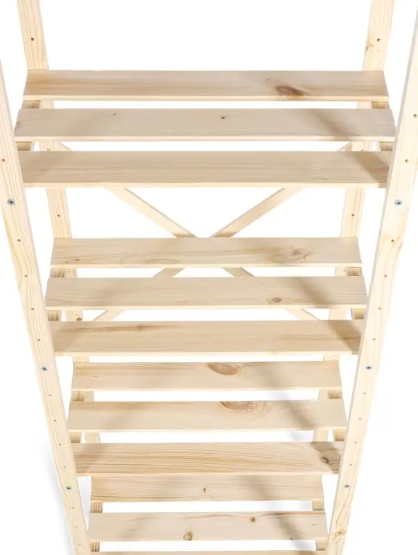 Стеллаж деревянный 5 полок 142 х 50 х 28 см, с регулируемыми полками