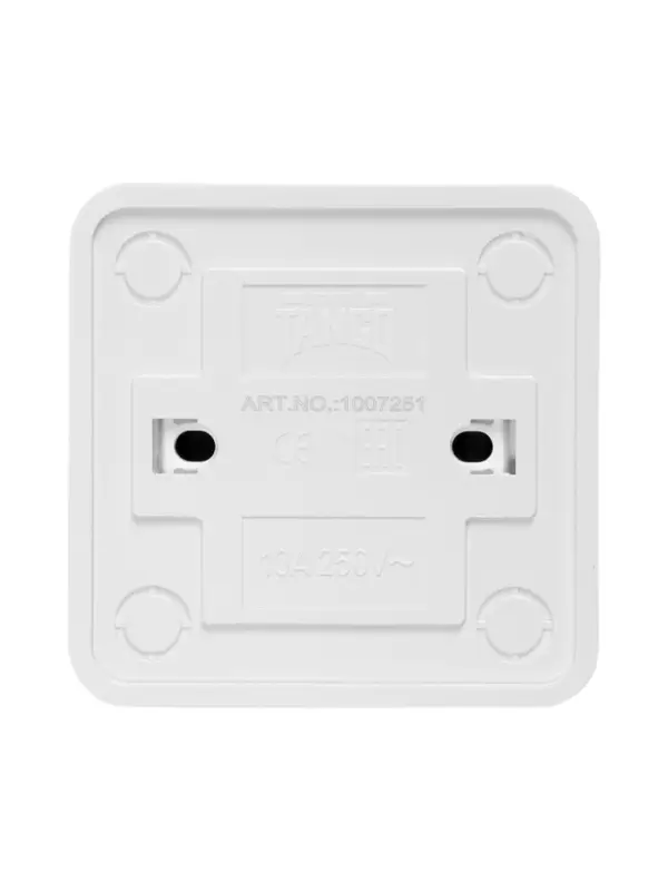 Выключатель TANGO, 10 А, 1 клавиша, 250 В, IP 20, основание розеток керамика, огнеупорный ABS-пласти