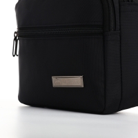 Сумка мужская на молниях, 3 наружных кармана, цвет чёрный Сумка мужская на молниях, 3 наружных кармана, цвет чёрный