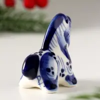 Сувенир Конь Красавец,5х4,5х3см, гжель