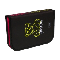 Пенал 1 секция 140 х 210 х 40 мм, откидной карман и косметичка, тканевый, Calligrata TOP Content "Медведь" Пенал 1 секция 140 х 210 х 40 мм, откидной карман и косметичка, тканевый, Calligrata TOP Content "Медведь"