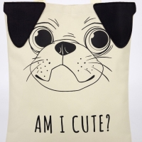 Сумка шопер &laquo;Песик&raquo;, 35&times;0.5&times;40 см, бежевый