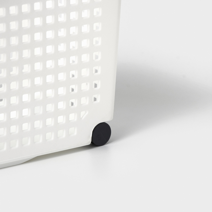 Контейнер для хранения хозяйственный &laquo;Лофт&raquo;, 3 л, 35,5&times;13&times;17 см, на колёсах, цвет белый