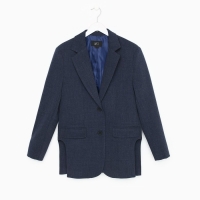 Пиджак женский с боковыми разрезами MIST размер 40-42, цвет синий