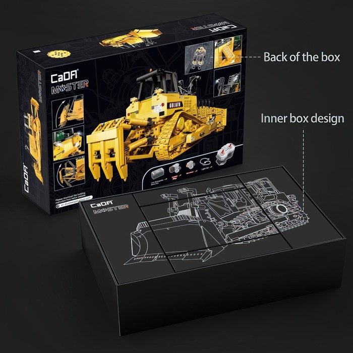 Конструктор радиоуправляемый &laquo;Строительный бульдозер&raquo;, 2826 деталей, масштаб 1:17
