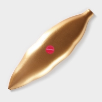 Блюдо для фруктов Доляна &laquo;Золотой лист&raquo;, 40&times;11,5 см, цвет золотой