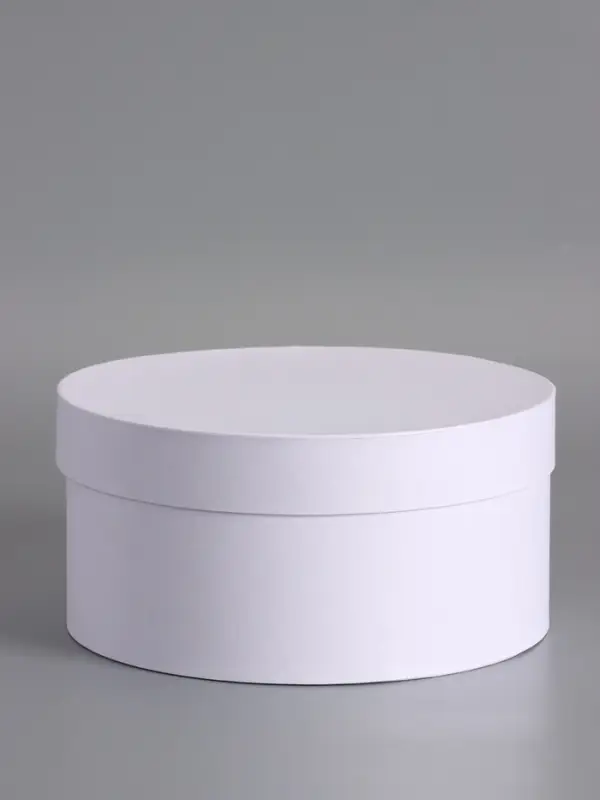 Коробка круглая белая, 25 х 12 см