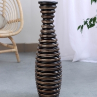 Ваза керамика напольная "Гриф" 60х14 см, коричневый