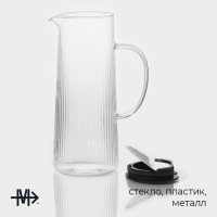 Кувшин для воды стеклянный Magistro &laquo;Толедо&raquo;, 1,3 л, 10&times;24 см