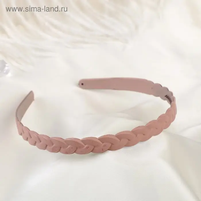 Ободок для волос "Матовый блик" коса, 1 см, микс