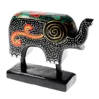 Сувенир "Слоник батик" дерево, на подставке 7х20х18 см