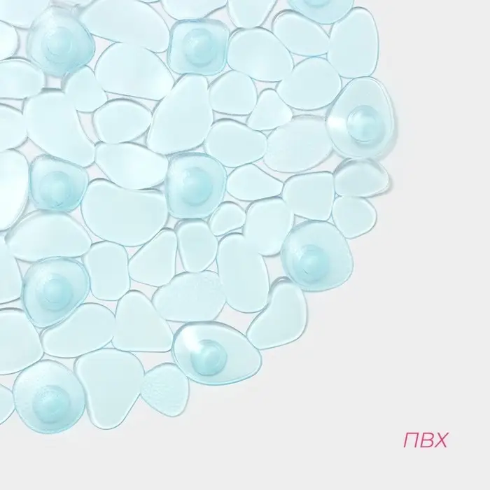 Коврик противоскользящий в ванну на присосках Доляна &laquo;Крупная галька&raquo;, 35&times;65 см, цвет МИКС