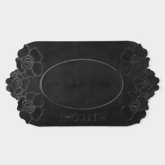 Коврик придверный цветок 41,5х75 см "Welcome цветы"