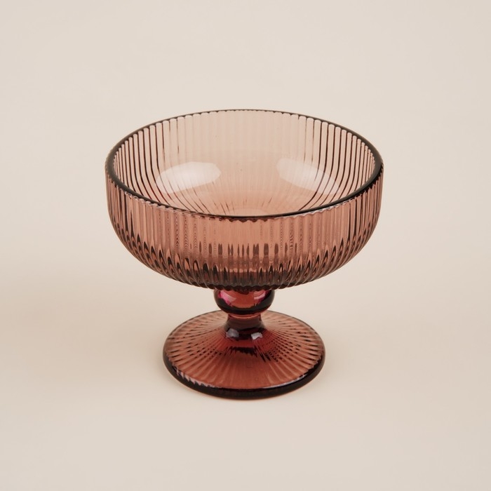 Креманка стеклянная SL Home &laquo;Модерн&raquo;, 300 мл, 12&times;10 см, цвет розовый