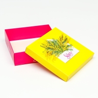 Коробка складная, "Весенняя мимоза" 20 х 20 х 6 см Коробка складная, "Весенняя мимоза" 20 х 20 х 6 см