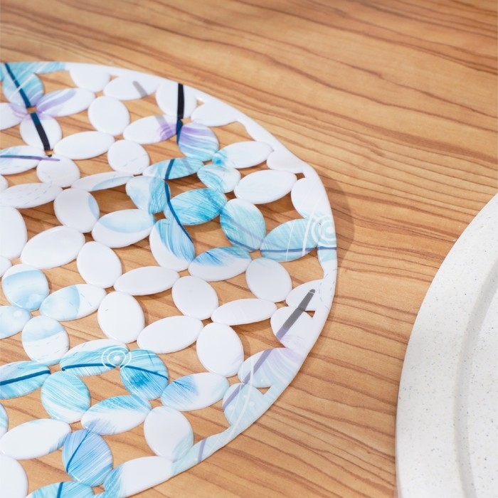 Коврик в раковину Доляна &laquo;Пёрышки&raquo;, 29&times;29 см