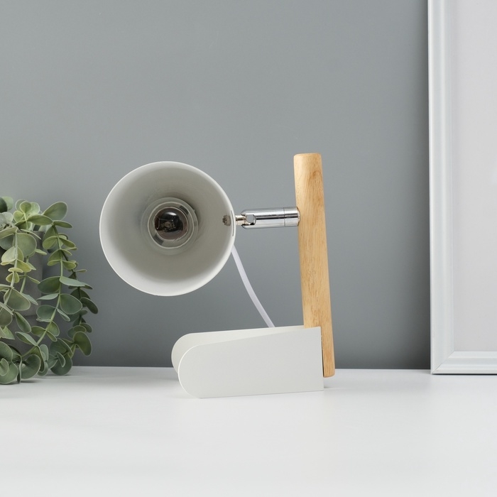 Лампа настольная "Престиж" 1х40Вт Е27 белый 13х12х24см