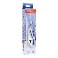 Термометр, градусник уличный, на окно, на липучке, от -50&deg;С до +50&deg;С, 21 х 6.5 см