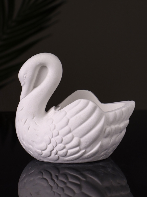 Кашпо "Лебедь" 9х10х6 см, натуральный