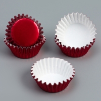 Форма для выпечки круглая, 3,5*2см красный набор