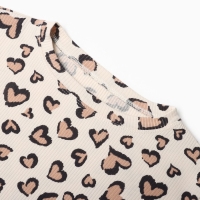 Пижама женская (лонгслив и шорты) KAFTAN Leo love размер 40-42 Пижама женская (лонгслив и шорты) KAFTAN Leo love размер 40-42