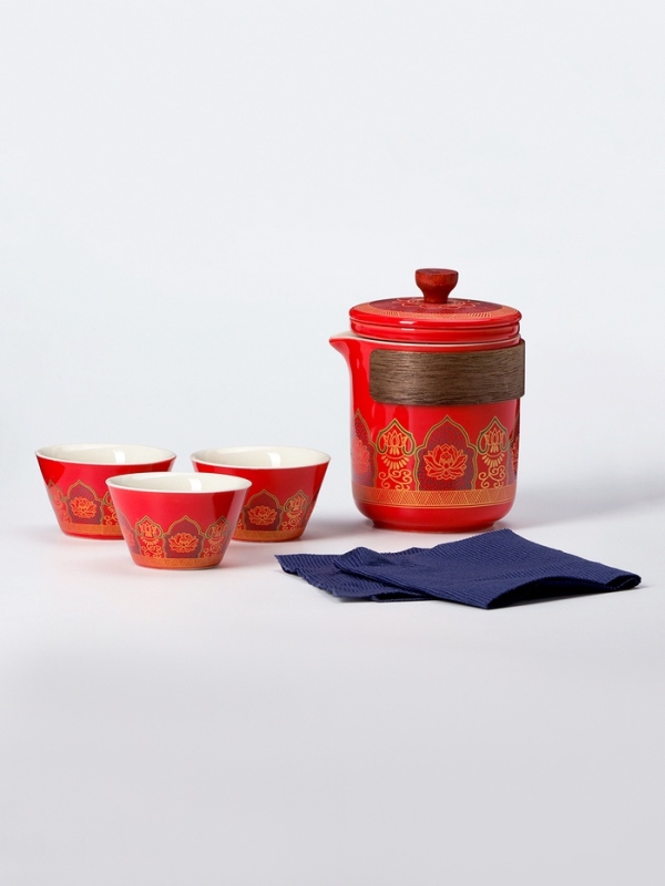 Набор для чайной церемонии 4 предмета, на 3 персоны, чашка 50 мл, чайник 285 мл