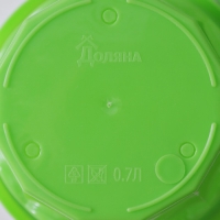 Горшок для цветов с поддоном Доляна &laquo;Эрика&raquo;, 0,7 л, цвет зелёный