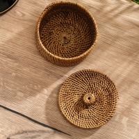 Корзинка плетеная ротанг, 12х12х8 см