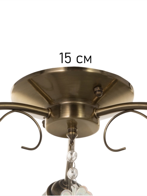 Люстра "Луиза" 3х40Вт Е27 бронза 56х56х26см