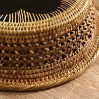 Корзинка плетеная ротанг "Цветы 2", 34х26х7 см, МИКС