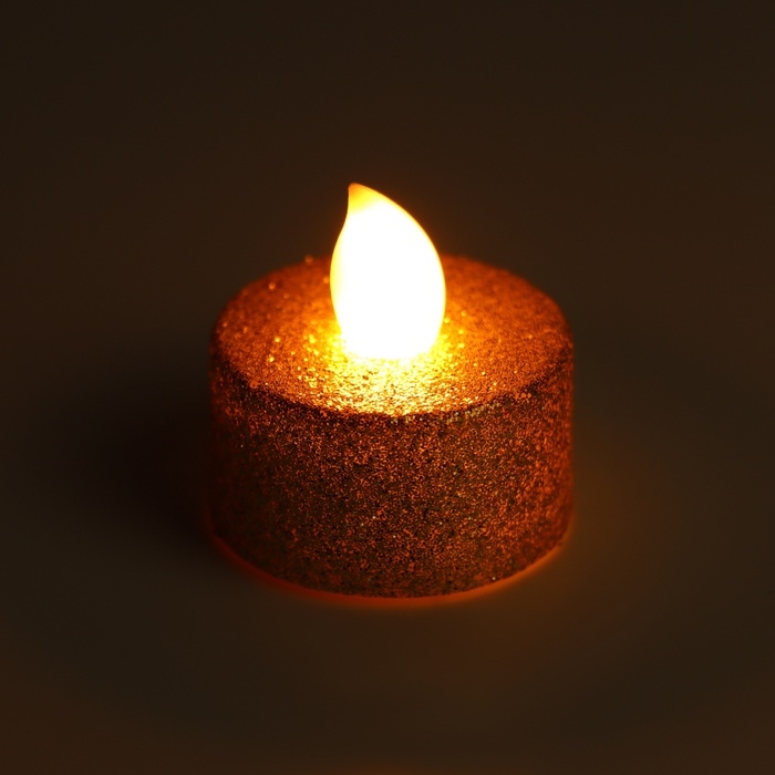 Светодиодные свечи, ночники LED RISALUX &laquo;Для волшебных моментов&raquo; набор 4 шт., золото блёстки, RGB