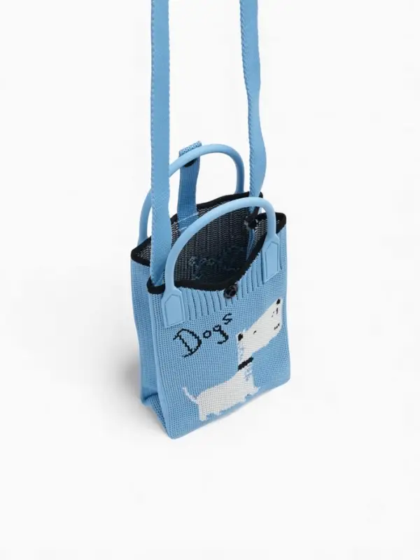 Сумка подр Пес, 12*4*17, отд на кнопке, дл ремень, голубой