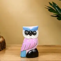 Набор сувенирный &laquo;Совы&raquo;, h=17 см, h=14.5 см, h=11 см, дерево, сиреневый