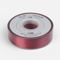 Лента атласная двухсторонняя №0789 25мм*25&plusmn;1м бордовый TR