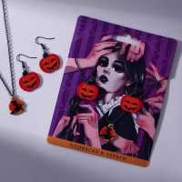 Серьги и подвеска на Хэллоуин &laquo;Обворожительная ведьма&raquo;.