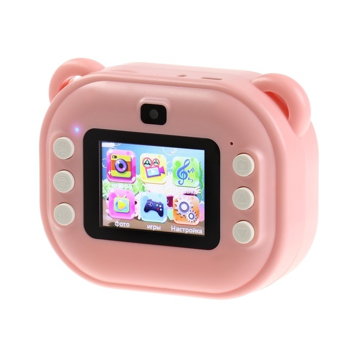 Мини-принтер с камерой LPR-21, Туре-С, лента, ремешок, розовый Мини-принтер с камерой LPR-21, Туре-С, лента, ремешок, розовый