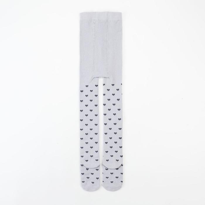 Колготки детские KAFTAN «Сердечки» 104-110 см, цвет серый Колготки детские KAFTAN «Сердечки» 104-110 см, цвет серый