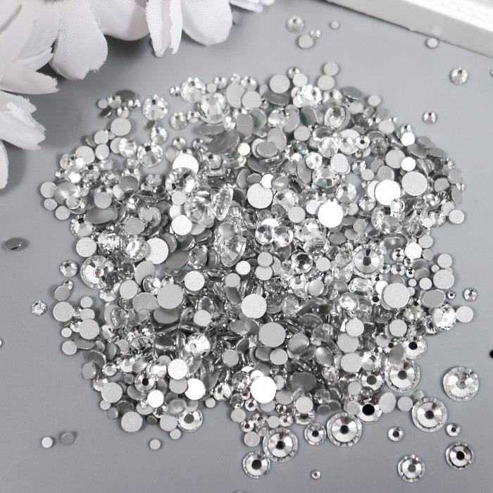 Декор для творчества стекло Декор для творчества стекло "Стразы усечённый конус. Прозрачные" d=1,5-6,5 мм набор 1000 шт