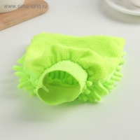 Варежка для уборки Доляна &laquo;Букли&raquo;, микрофибра односторонняя, 15&times;20 см, цвет МИКС