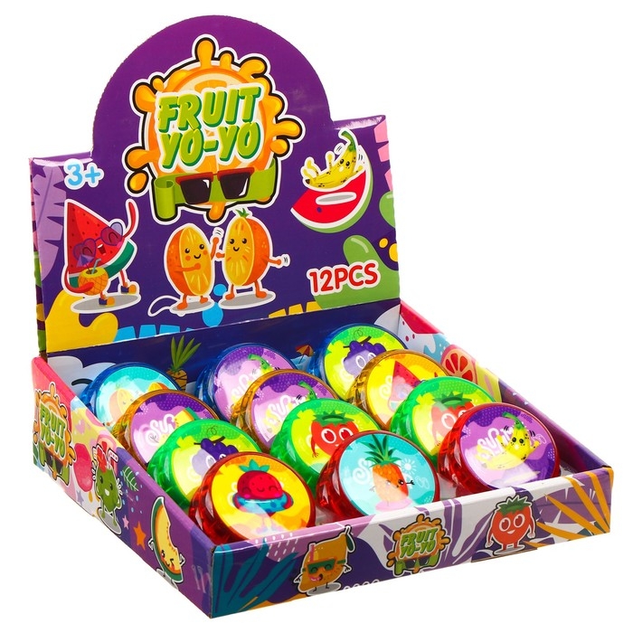 Йо-йо &laquo;Фрукты&raquo; световой, виды МИКС