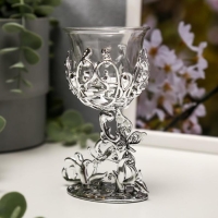 Подсвечник пластик, стекло "Бабочка" серебро 12х7,5х6 см Подсвечник пластик, стекло "Бабочка" серебро 12х7,5х6 см