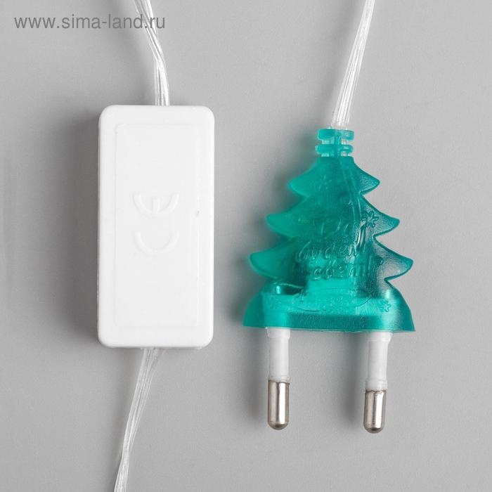 Гирлянда &laquo;Нить&raquo; 5 м с насадками &laquo;Звёзды&raquo;, IP20, прозрачная нить, 20 LED, свечение мульти (RG/RB), мигание, 220 В