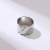 Кольцо &laquo;Разрез&raquo; тренд, цвет серебро, безразмерное
