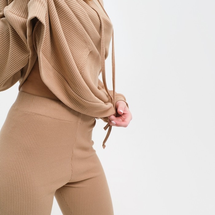 Костюм женский (толстовка/легинсы), цвет кофе, размер 48 Костюм женский (толстовка/легинсы), цвет кофе, размер 48