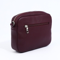 Сумка кросс-боди RICHET на молнии, наружный карман, цвет бордовый Сумка кросс-боди RICHET на молнии, наружный карман, цвет бордовый