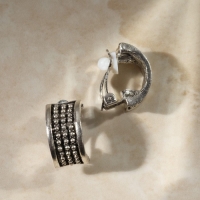 Клипсы «Грейс» шарики, цвет чернёное серебро Клипсы «Грейс» шарики, цвет чернёное серебро