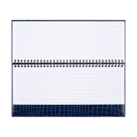 Планинг датированный 2025 года, Attomex. Arkona, 64 листа, твердая обложка бумвинил с поролоном, блок 70 г/м2, синий, 294 х 142мм