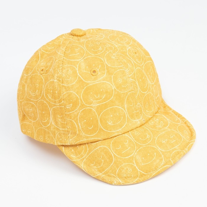 Кепка детская с прямым козырьком MINAKU цвет жёлтый, р-р 50 Кепка детская с прямым козырьком MINAKU цвет жёлтый, р-р 50